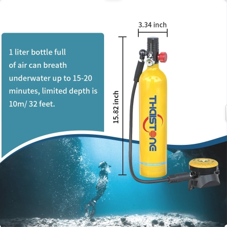 THAISTONE 1L Scuba Oxygen Tank - Aquatic Sports ulasan dan harga