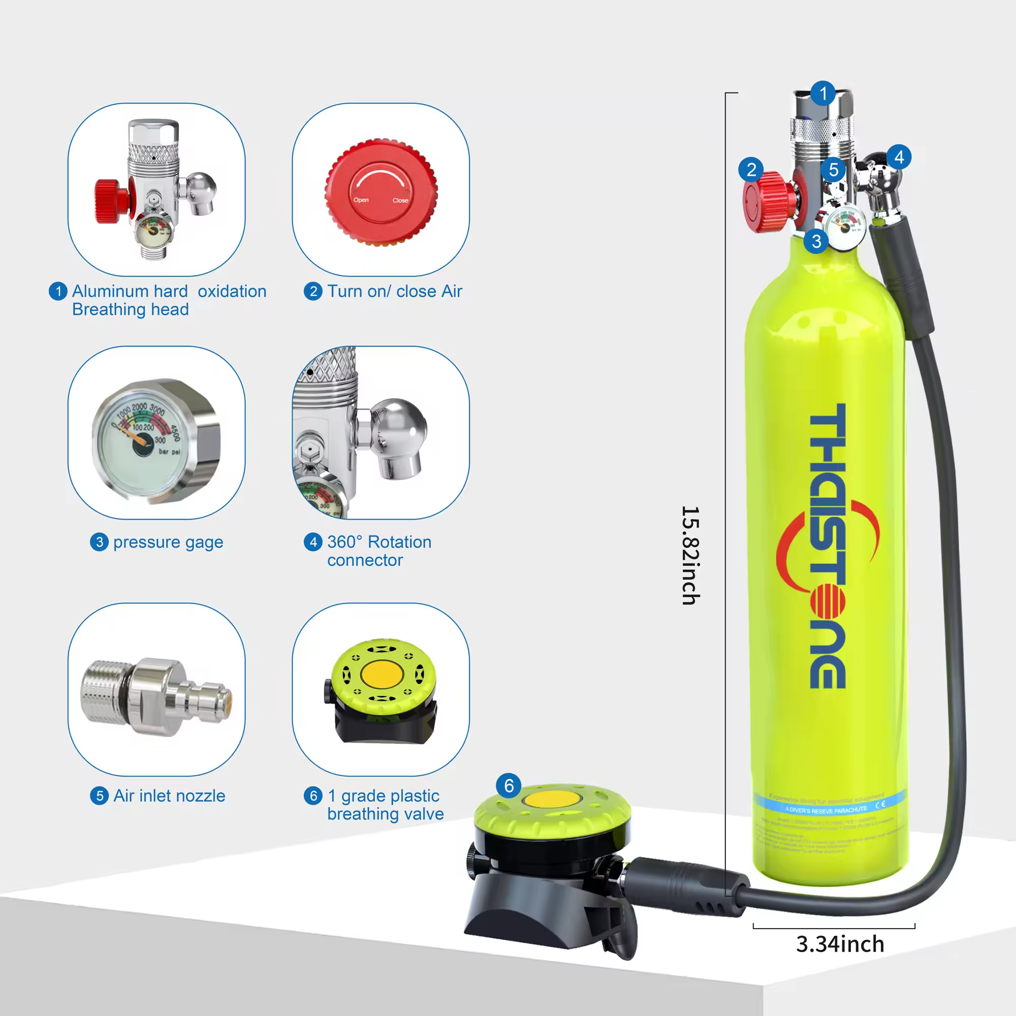 THAISTONE Colorful 1L Scuba Ox - Aquatic Sports ulasan dan harga